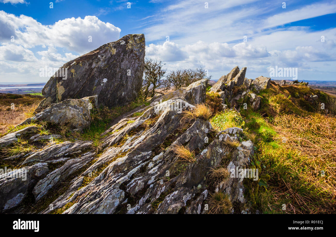 Roc'h Trevezel summit of  Brittany, north-western France, Europe Stock Photo