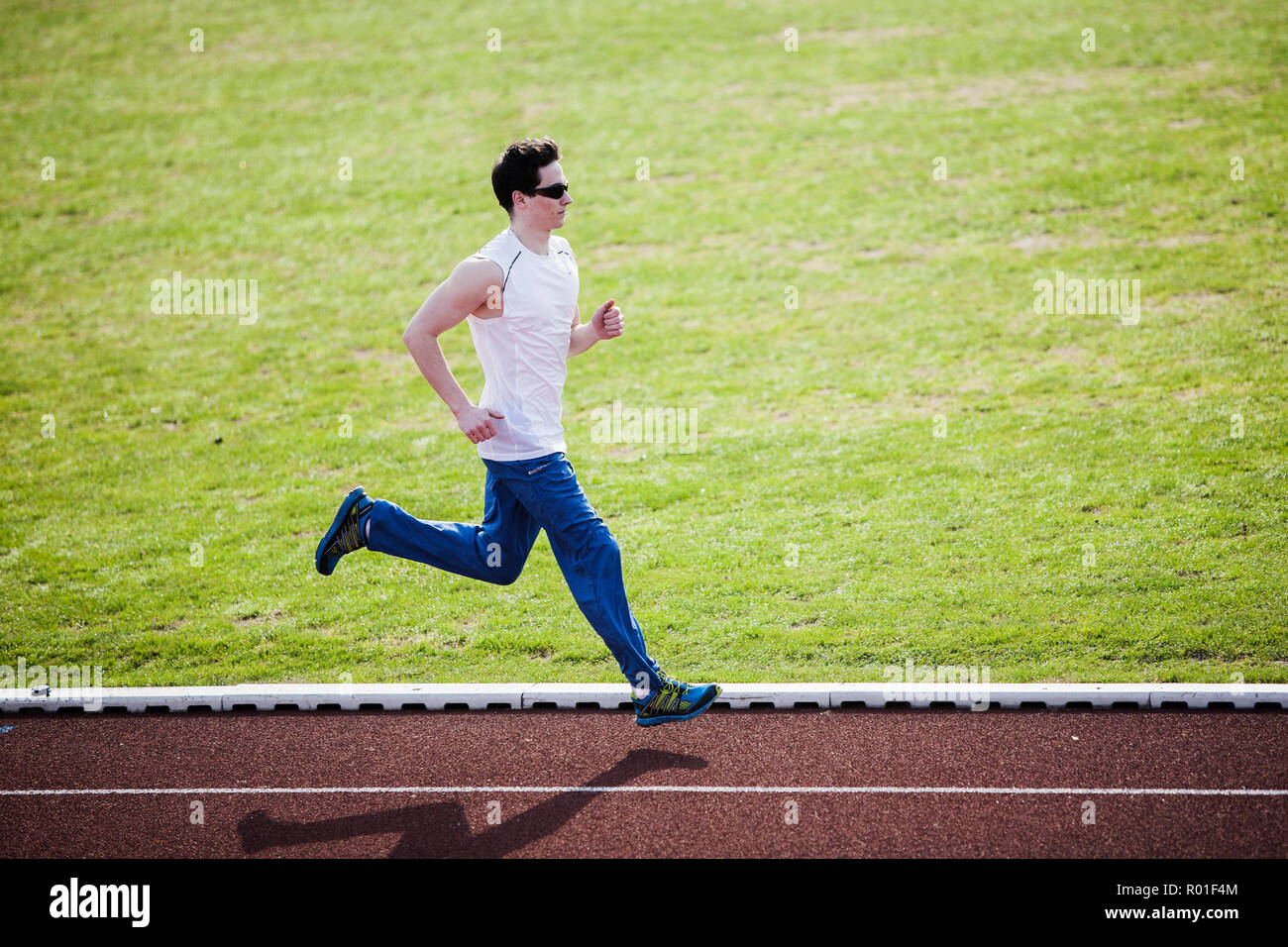 Professional runner training Stock Photo Alamy