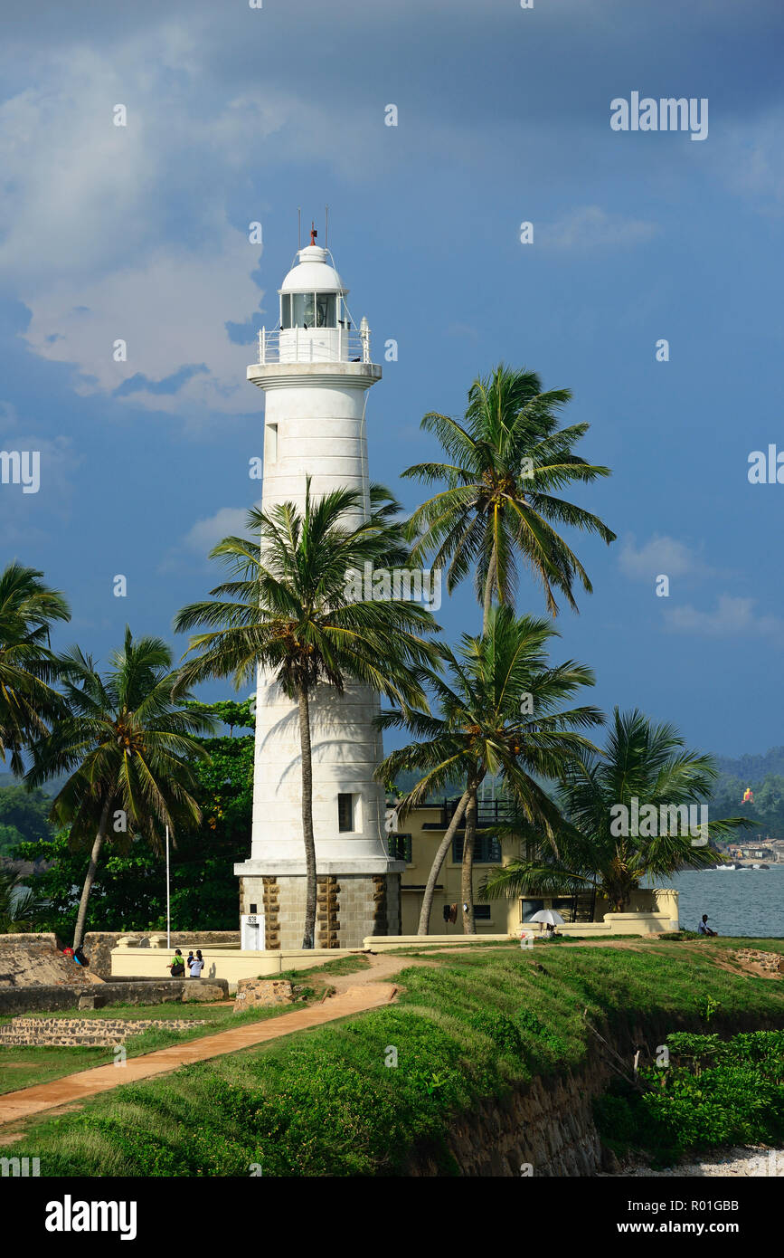Lighthouse in the old Dutch fort, Galle, Sri Lanka Stock Photo
