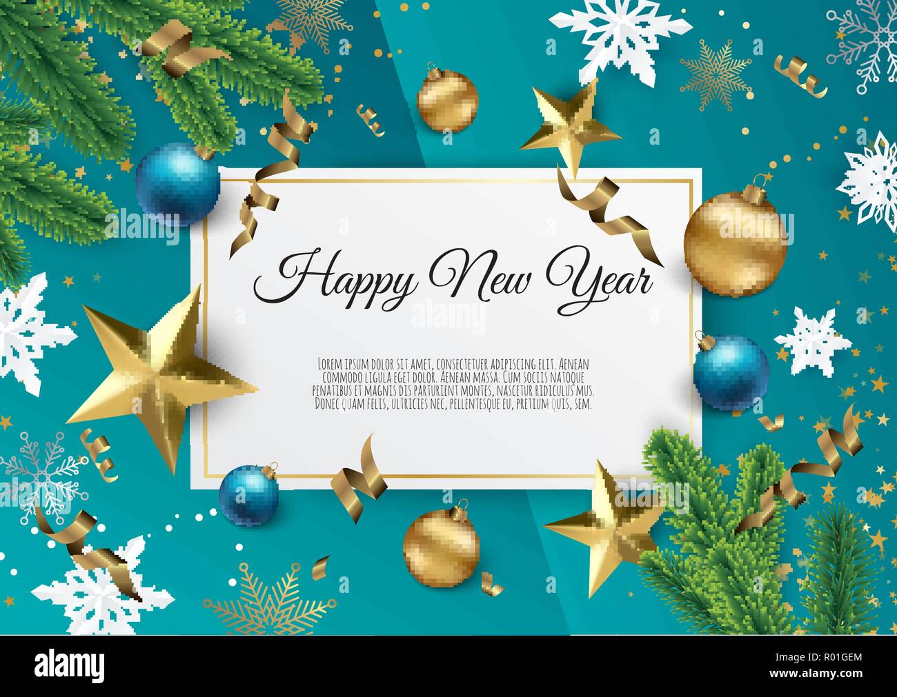 Christmas and New Year background with Gold glitter texture. Xmas card ...