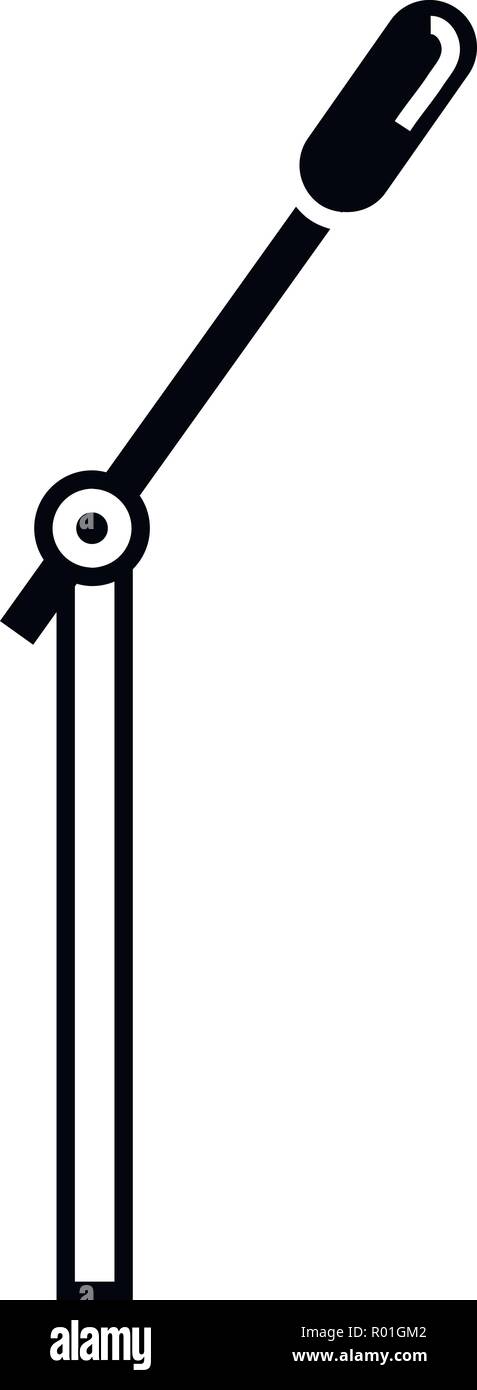 Microphone on stand icon, simple style Stock Vector Image & Art - Alamy