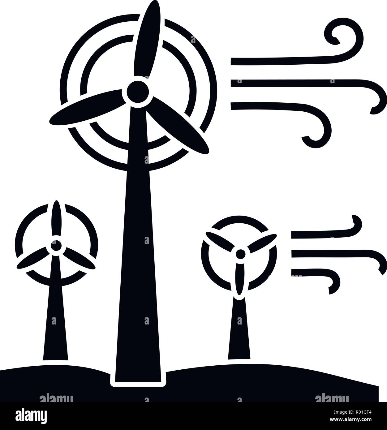 Wind turbine plant icon, simple style Stock Vector Image & Art - Alamy