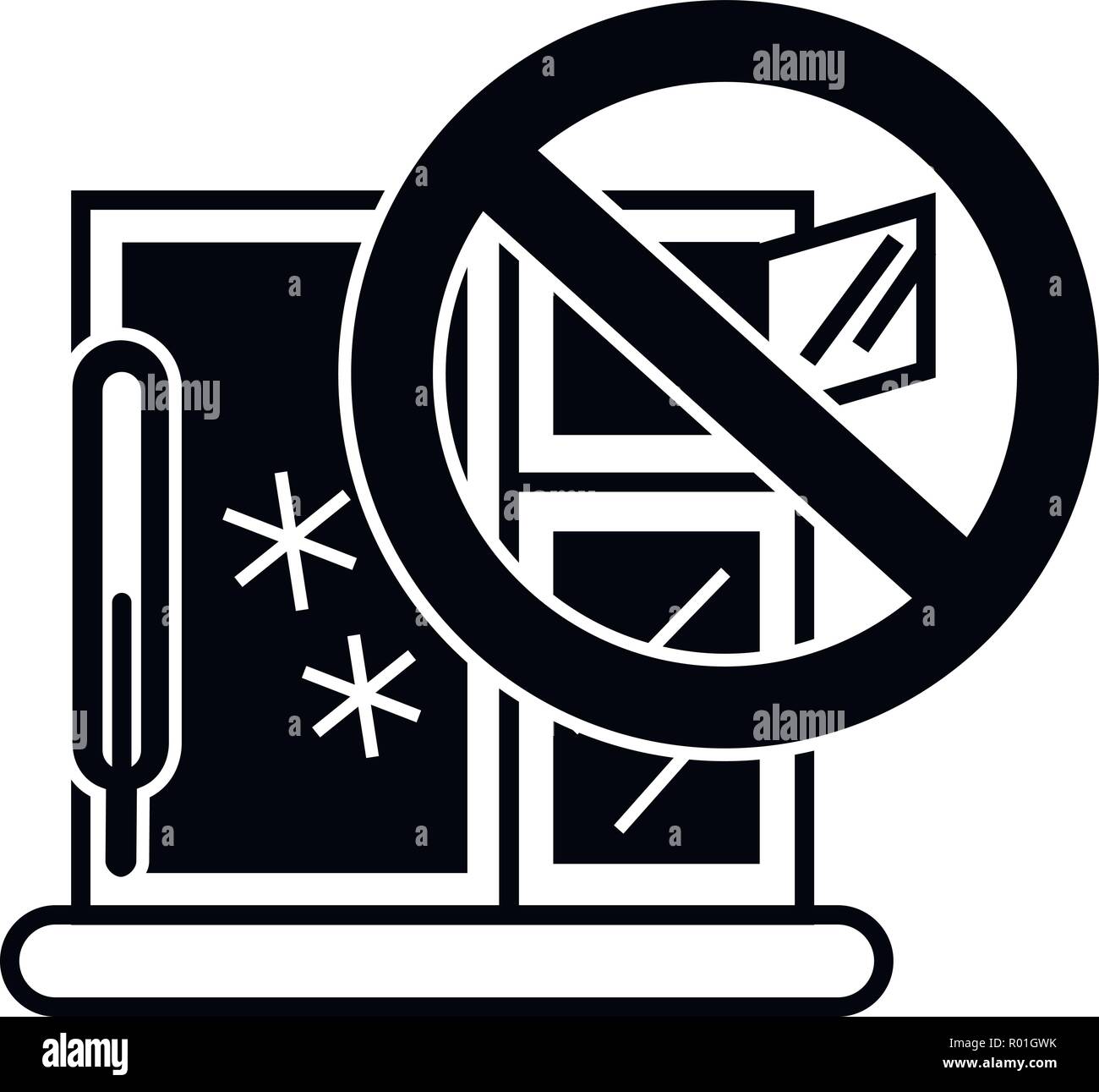Winter window icon, simple style Stock Vector Image & Art - Alamy