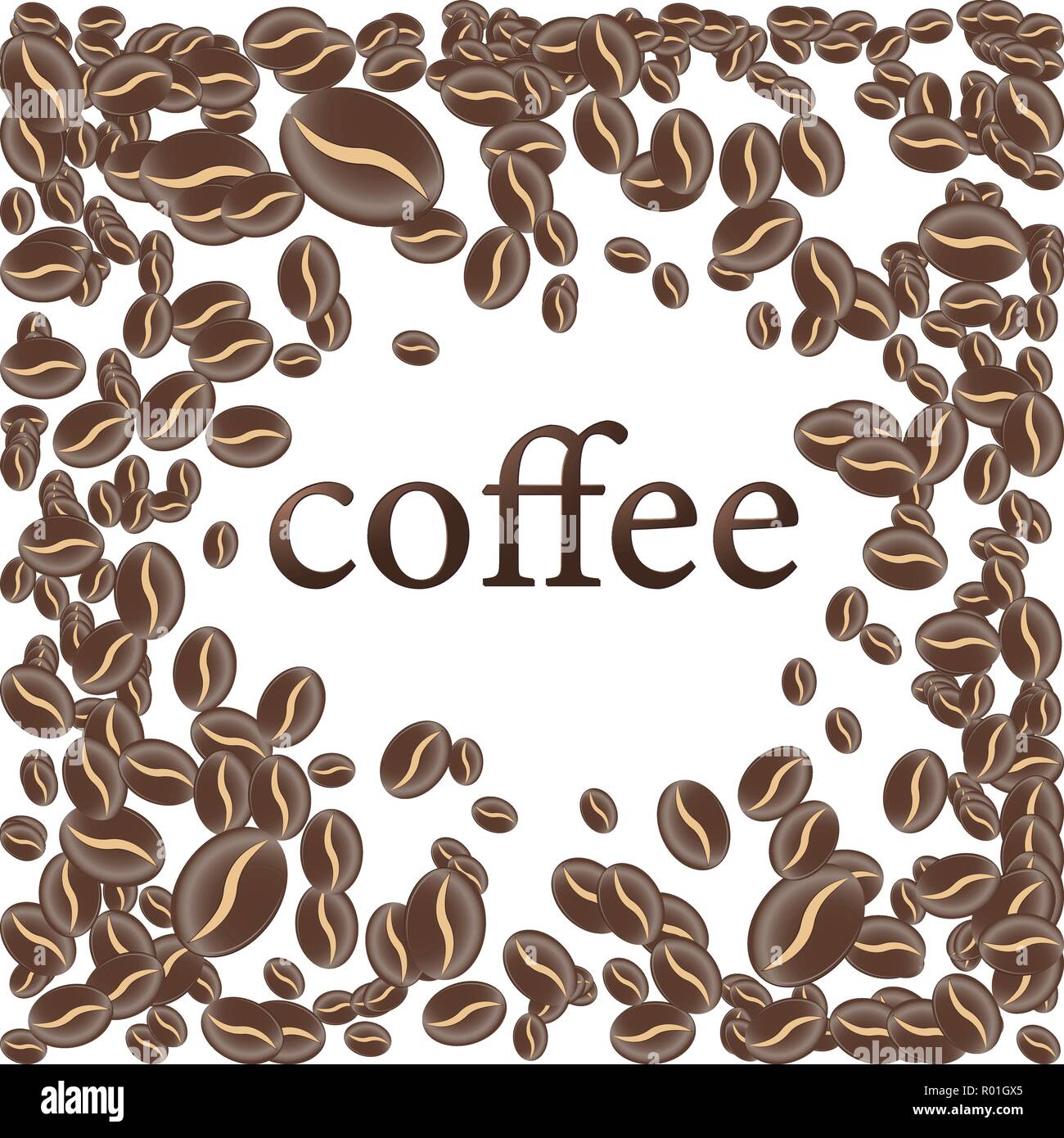 Roasted coffee bean, isolated background vector illustration Stock ...