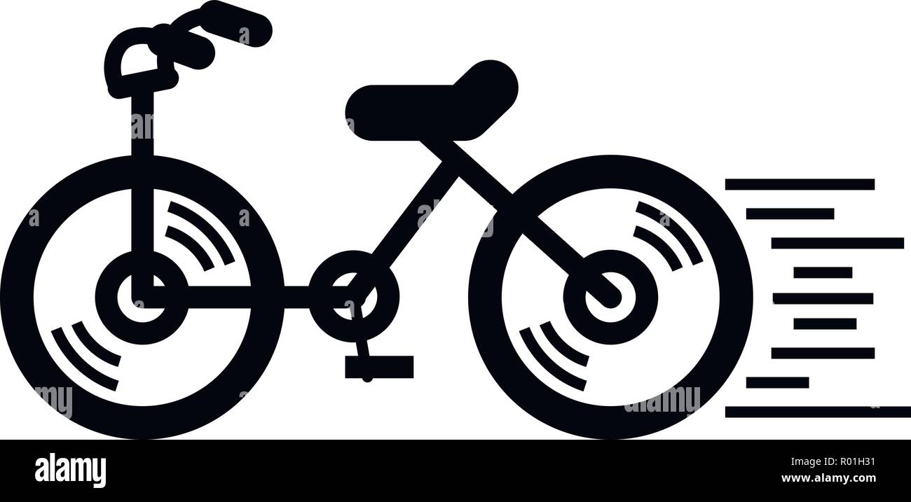 Running bicycle icon, simple style Stock Vector Image & Art - Alamy