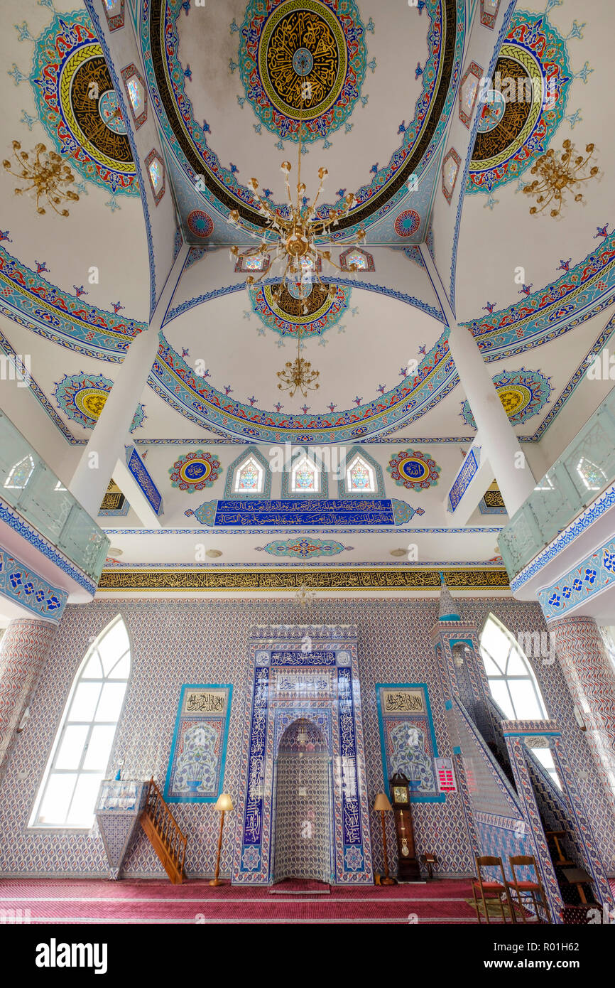 Interior of the Parruca Mosque, Xhamia e Parrucës, Shkodra, Shkodër, Qark Shkodra, Albania Stock Photo