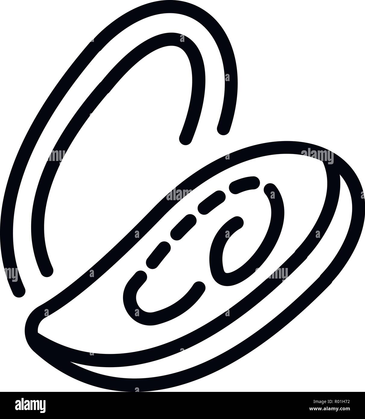 Mollusc icon, outline style Stock Vector