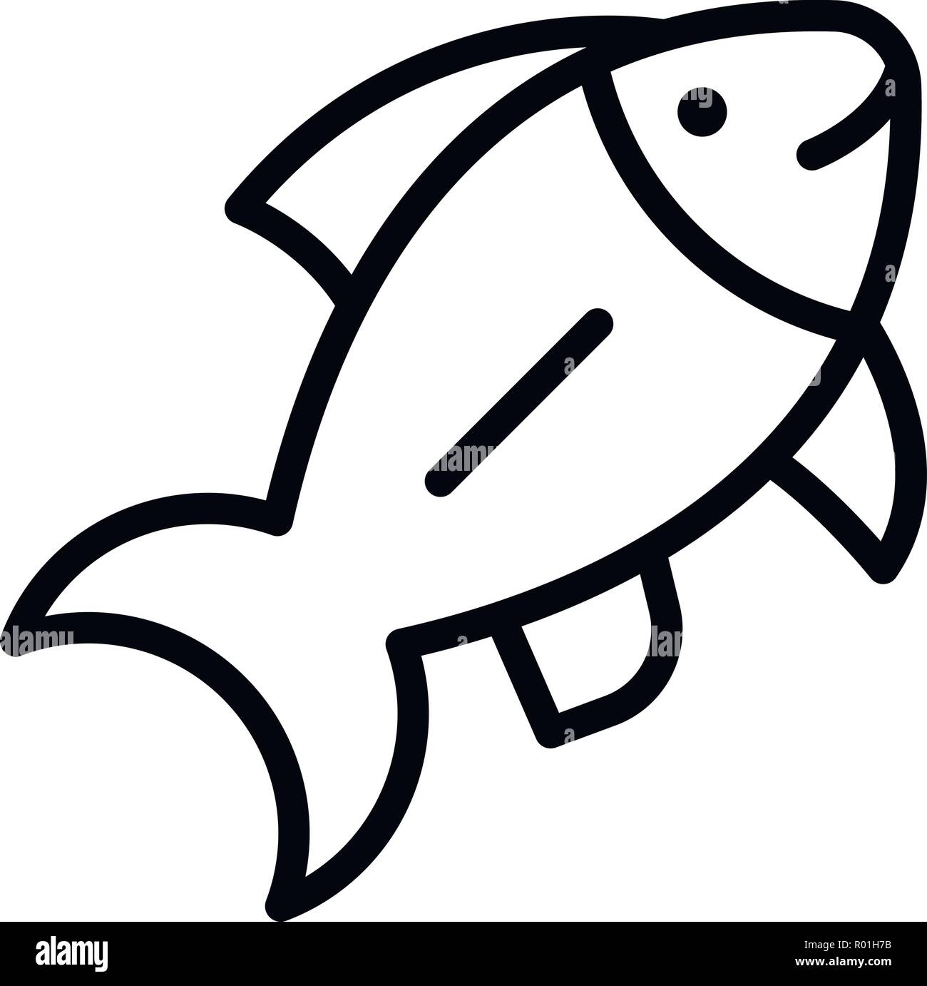 Ocean fish icon, outline style Stock Vector Image & Art - Alamy
