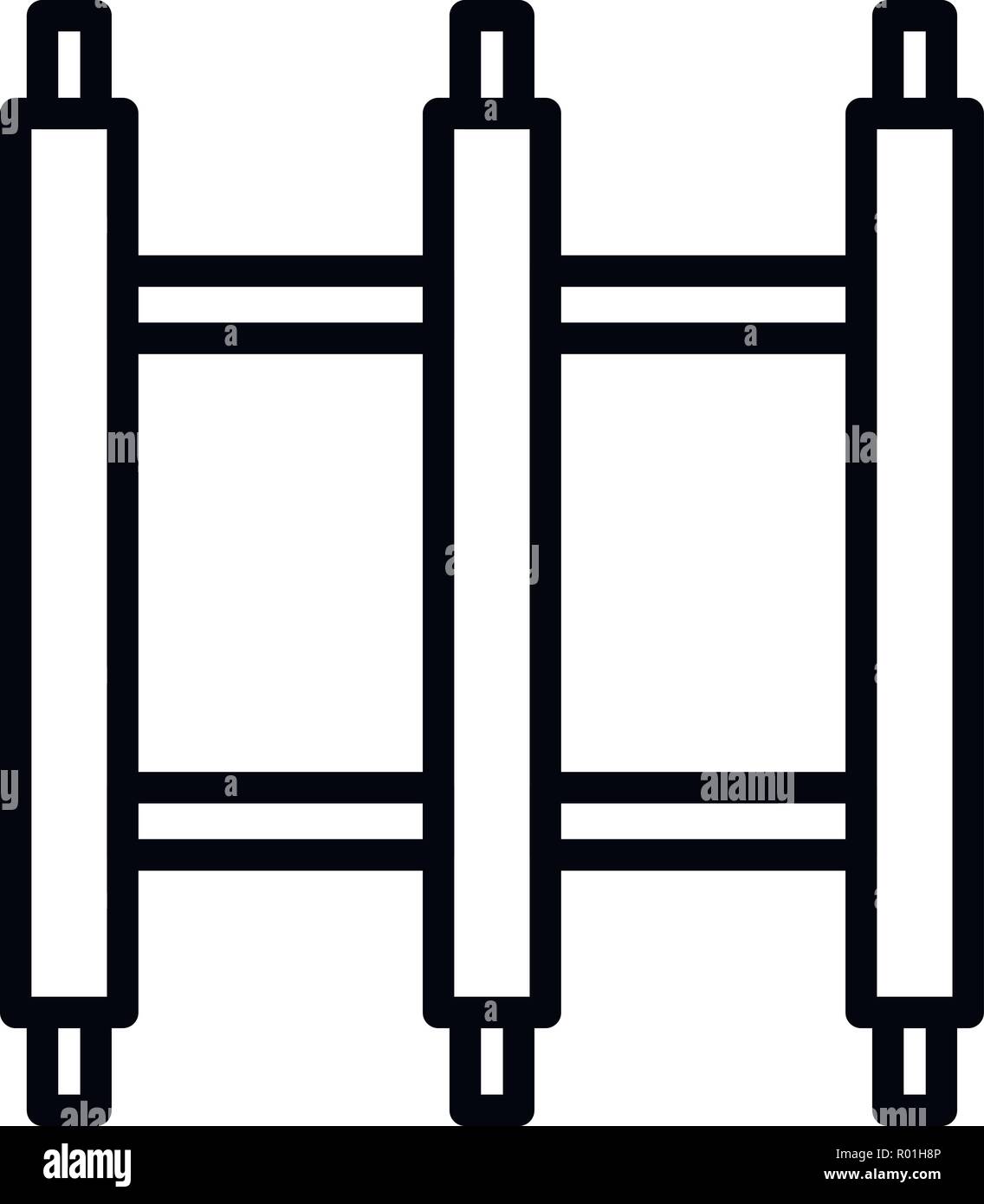 Scaffold construction icon, outline style Stock Vector