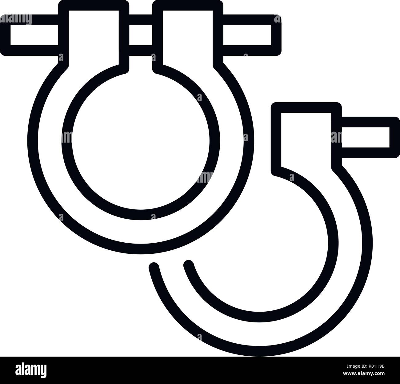 Scaffold connection icon, outline style Stock Vector