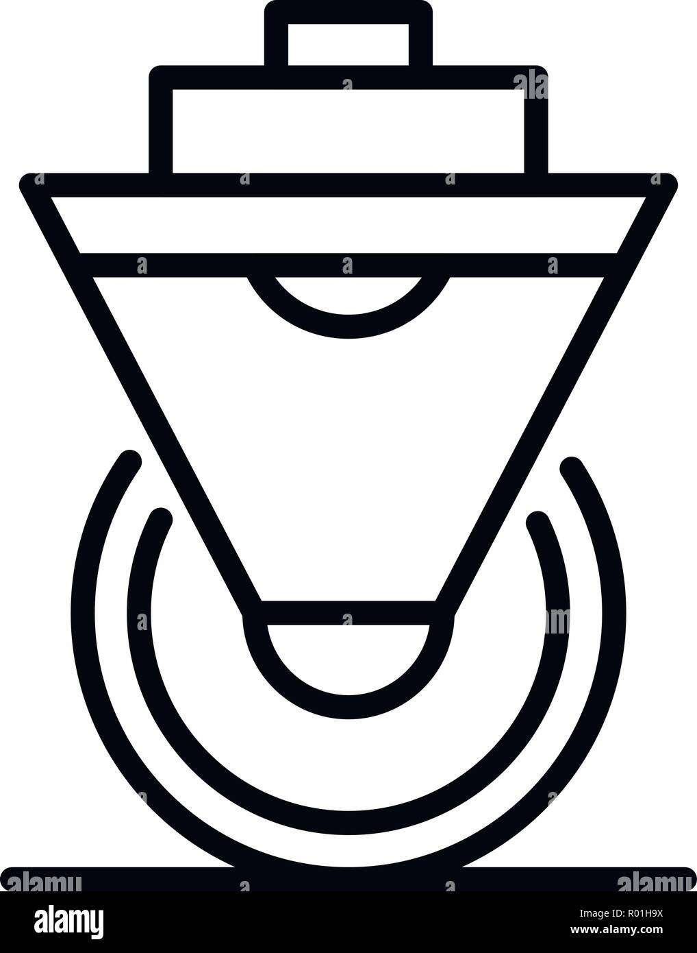 Scaffold wheel platform icon, outline style Stock Vector