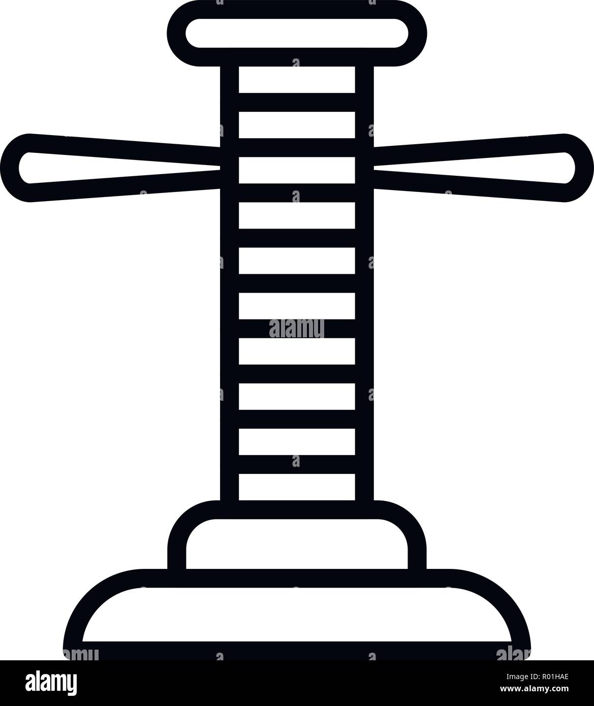 Scaffold thread icon, outline style Stock Vector