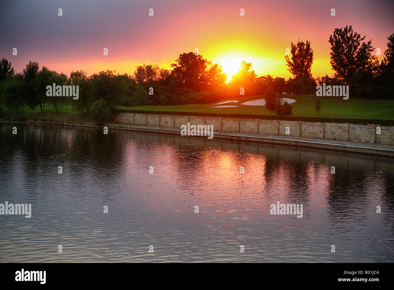 The golf course Stock Photo - Alamy