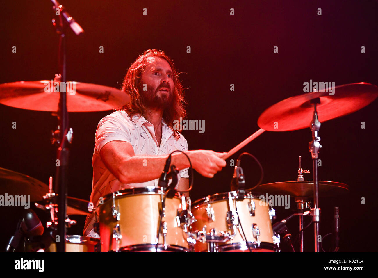 Santa Ana, California, USA. 30th Oct, 2018. Hamish Rosser Drums with Wolfmother performs October 30th, 2018 at The Observatory in Santa Ana, CA. to a sold out crowd. Credit: Dave Safley/ZUMA Wire/Alamy Live News Stock Photo