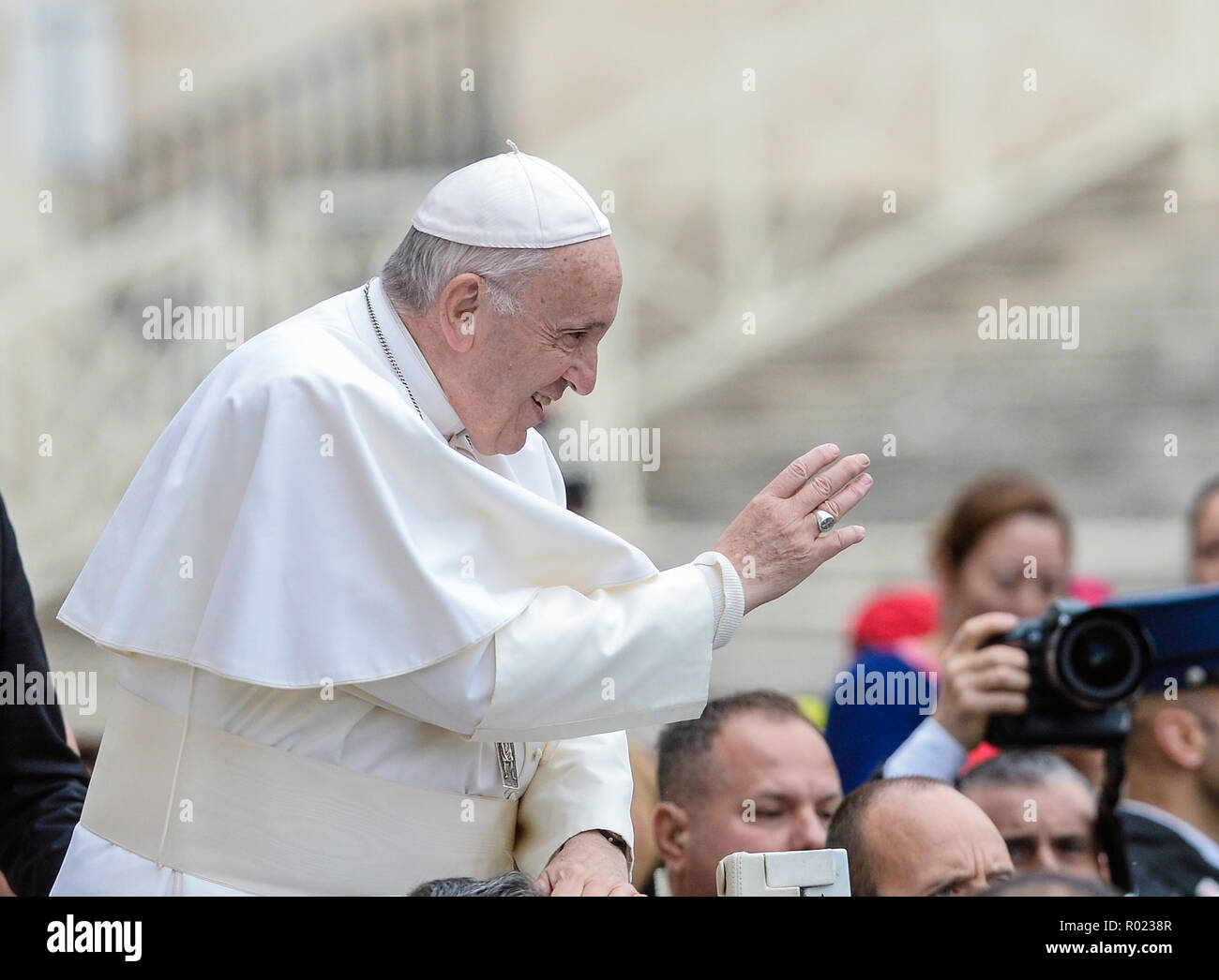 Vatican. 31st Oct, 2018. Pope Francis during his weekly general audience Wednesday in St. Peter's Square, at the Vatican on october 31, 2018 Credit: Sylvia Loking/Alamy Live News Stock Photo