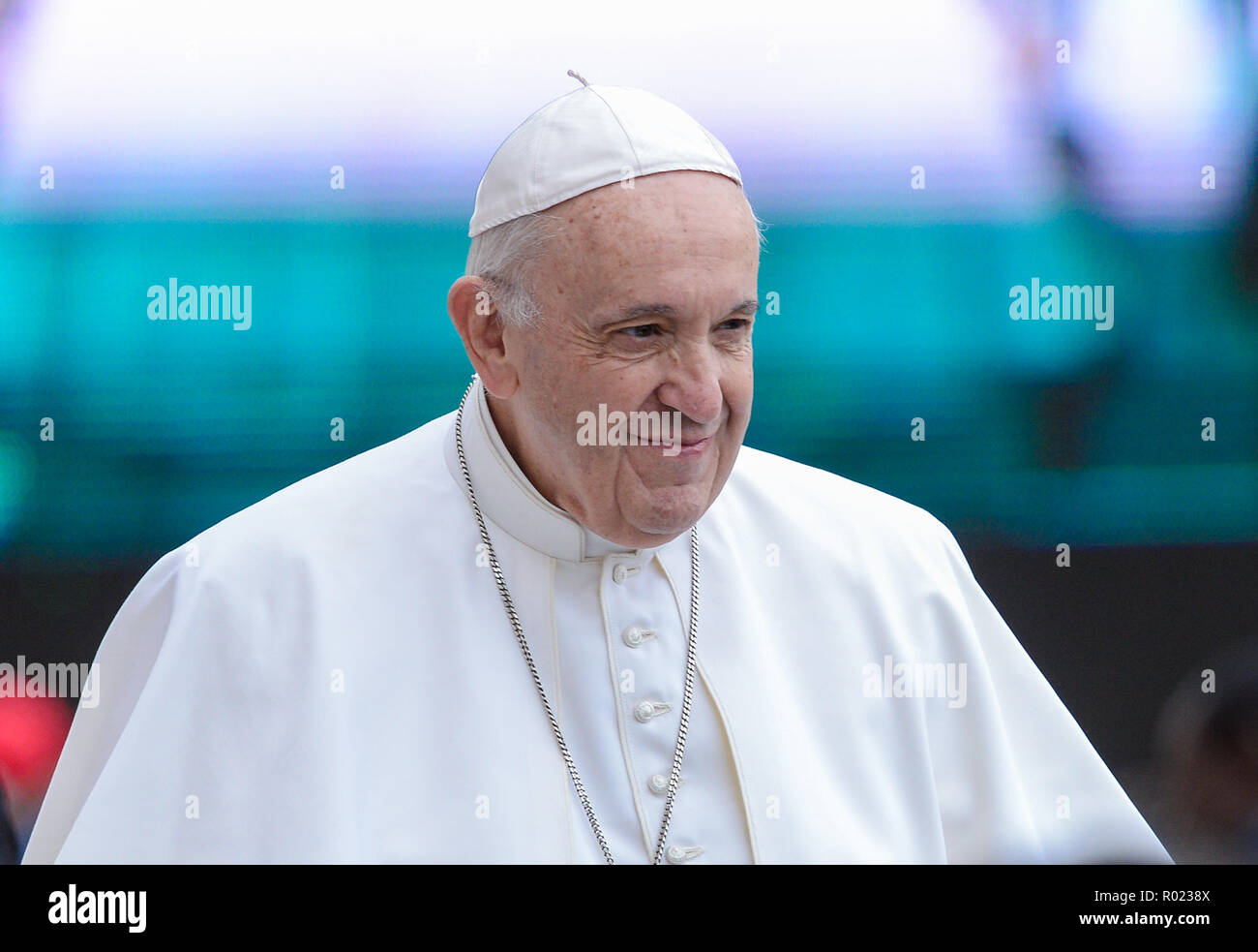 Vatican. 31st Oct, 2018. Pope Francis during his weekly general audience Wednesday in St. Peter's Square, at the Vatican on october 31, 2018 Credit: Sylvia Loking/Alamy Live News Stock Photo