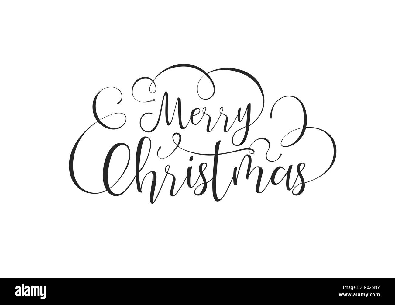 Merry christmas cursive message vector hi-res stock photography and ...