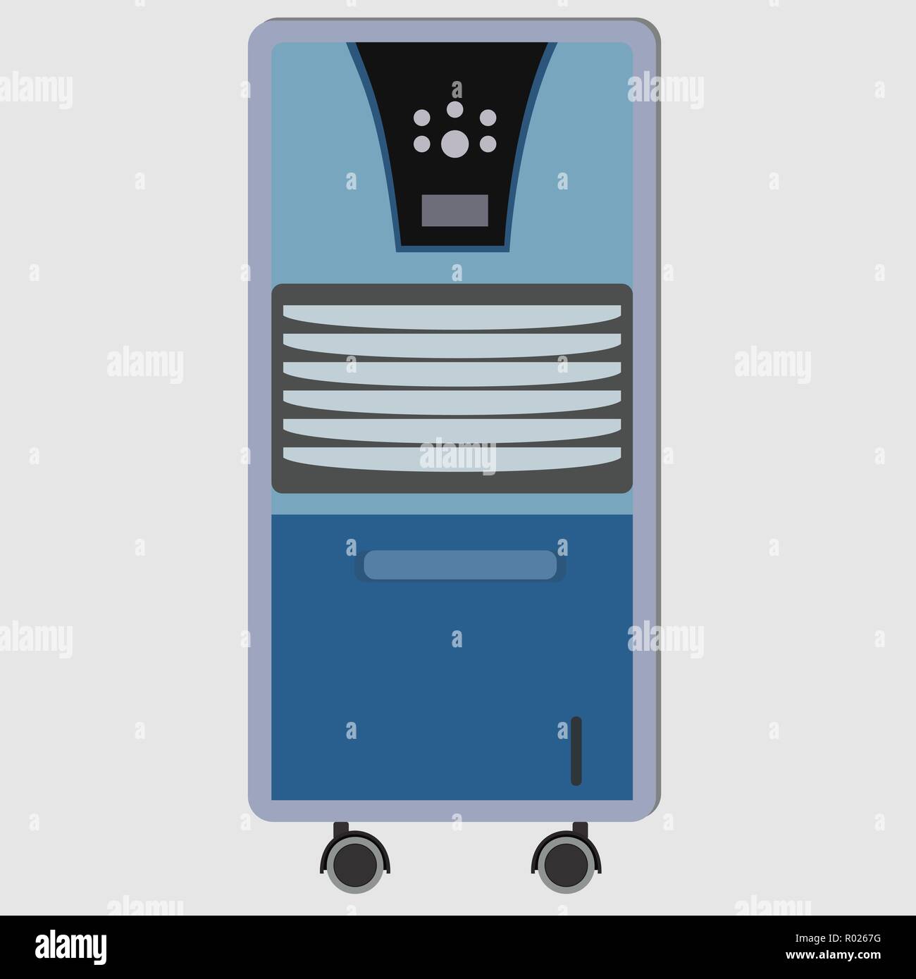 Portable air conditioner front view conceptual vector Stock Vector