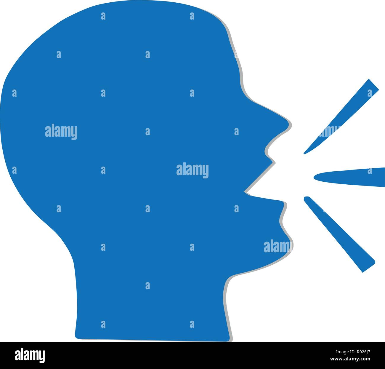 Head of man speaking Stock Vector