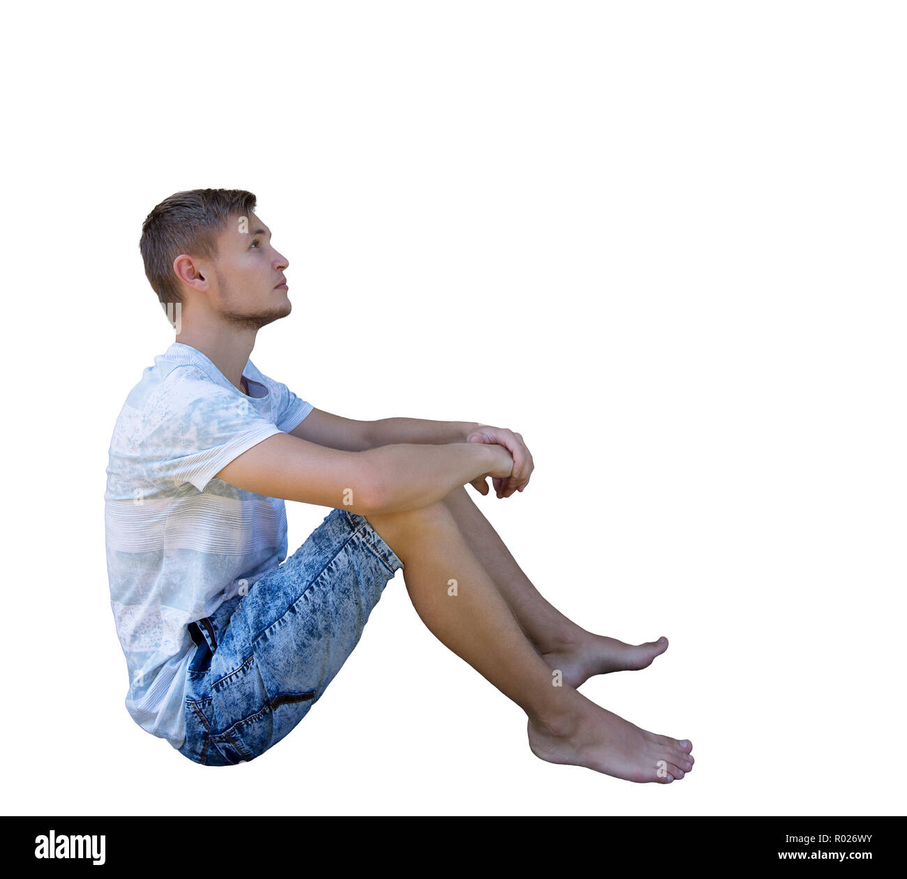 man sitting on ground