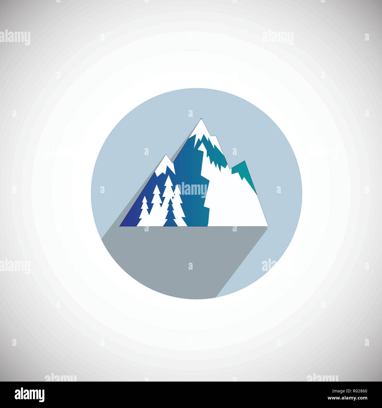 Snowy mountain resort on flat background Stock Vector Image & Art - Alamy