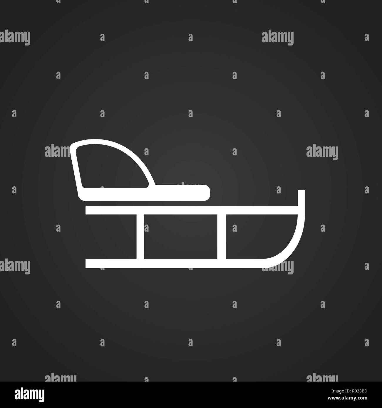 Sleigh on black background Stock Vector Image & Art - Alamy