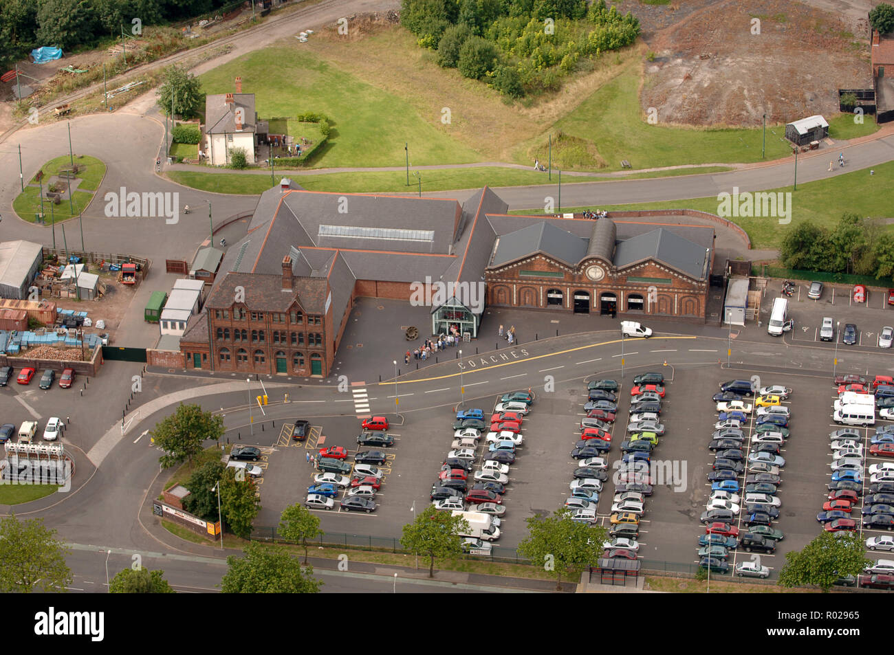 Aerial view of The Black Country Museum Dudley West Midlands England Uk Stock Photo