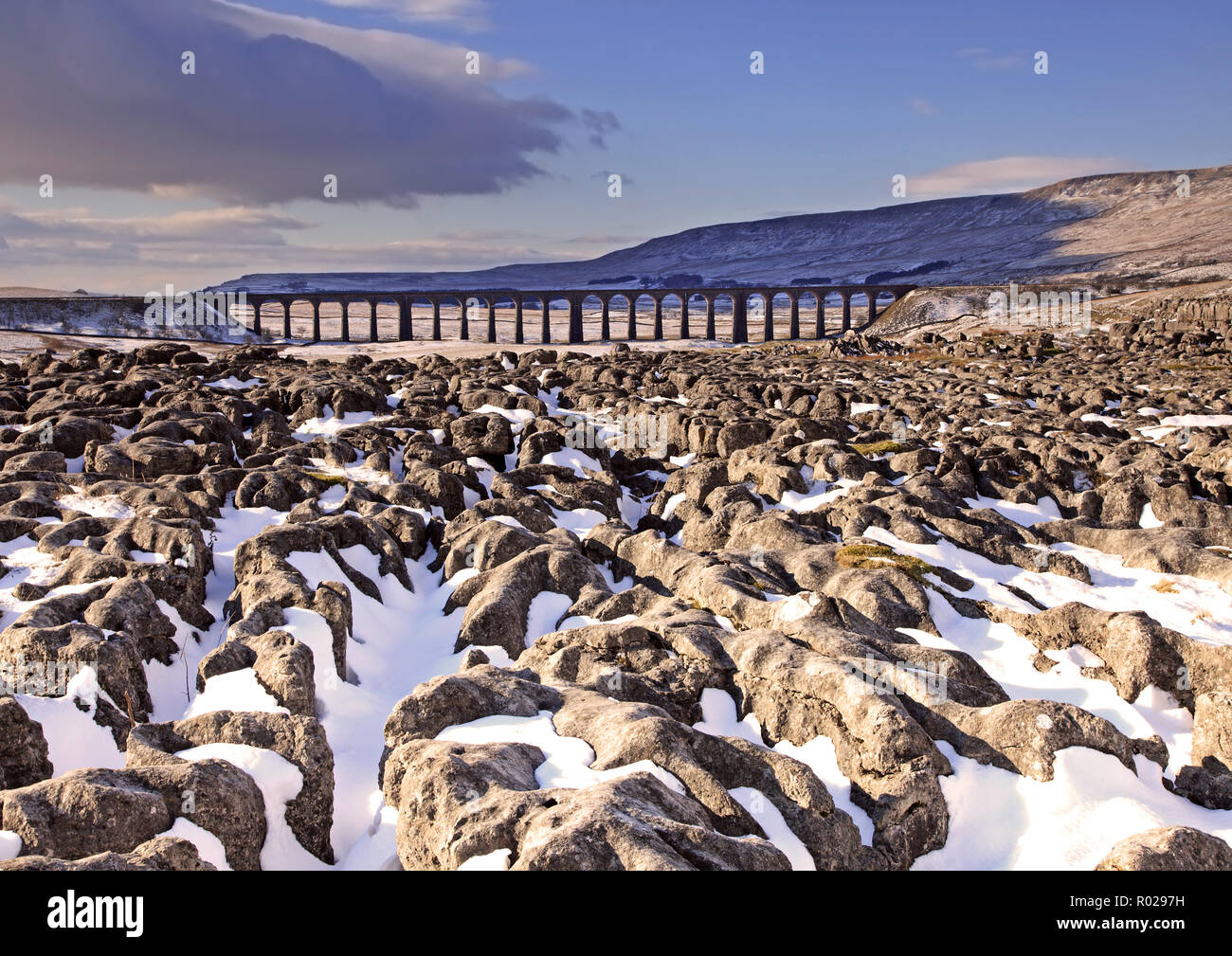 Winter at Ribblehead Viaduct Stock Photo