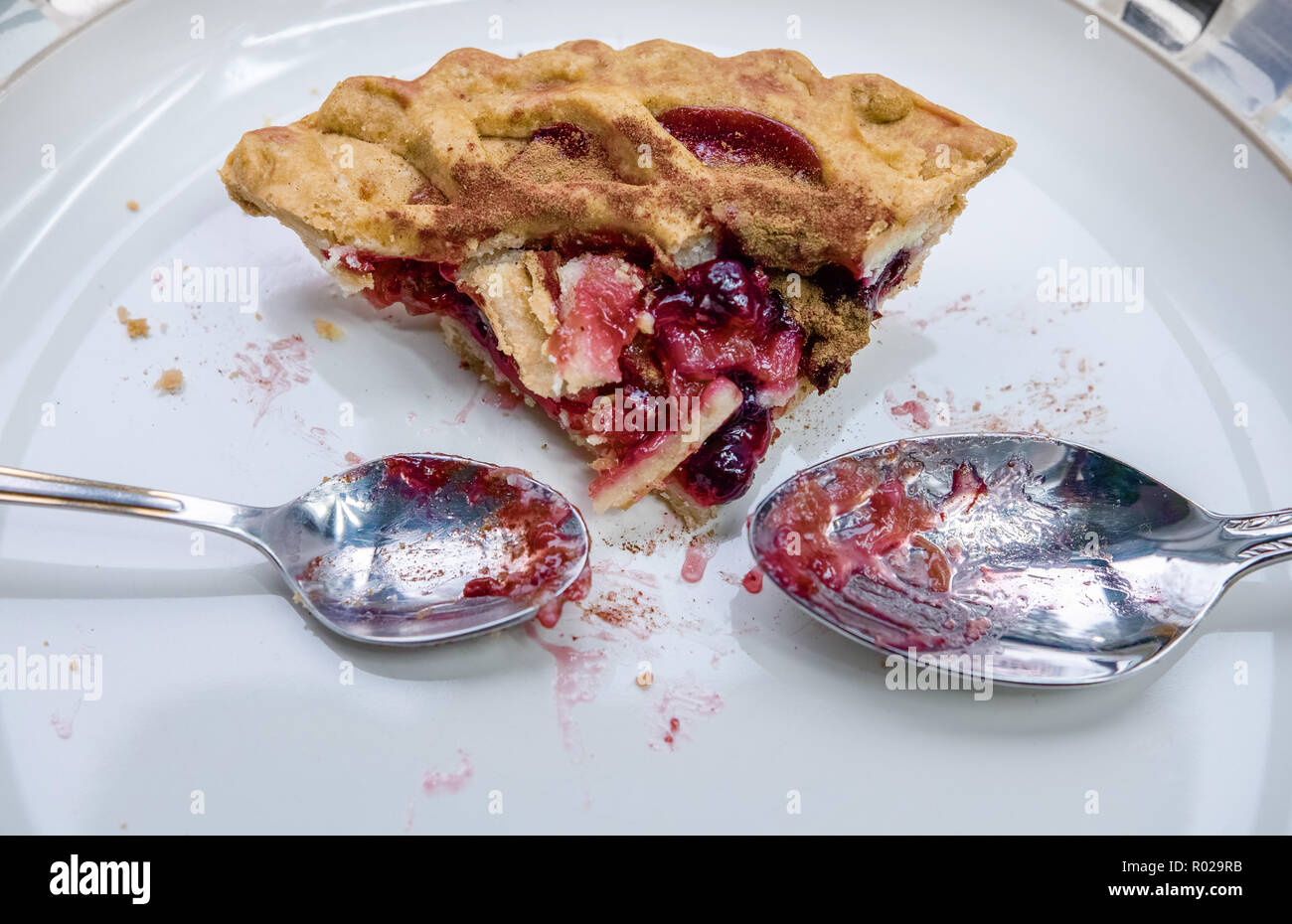In Front Of A Piece Of Fruit Pie Face To Face A Big Spoon And A Small Spoon Stock Photo Alamy In Front Of A Piece Of Fruit Pie Face To Face A Big Spoon And A Small Spoon Stock Photo Alamy