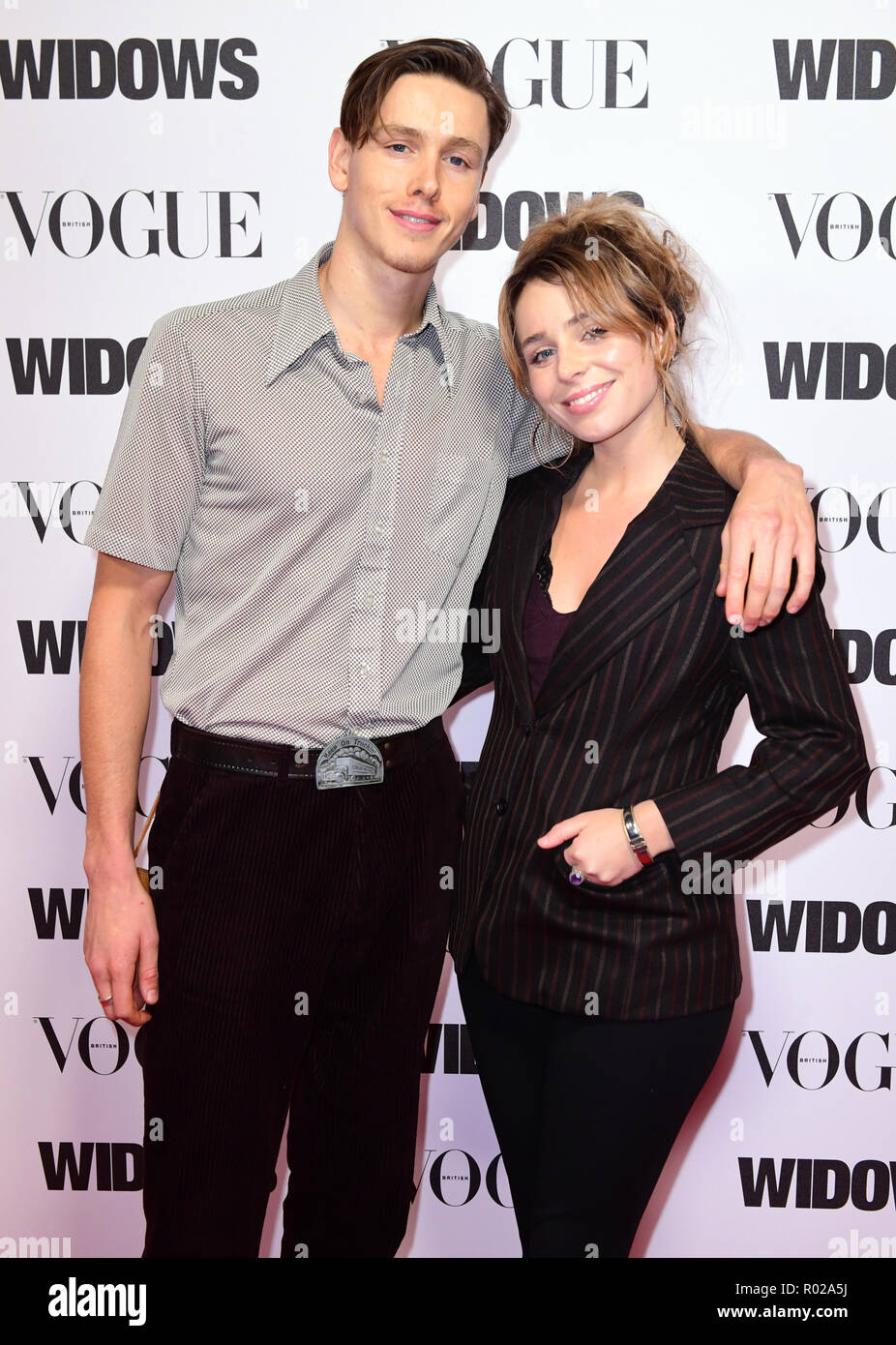 Harris Dickinson and Rose Gray attending a special screening of Widows,  held at the Tate Modern, London Stock Photo - Alamy