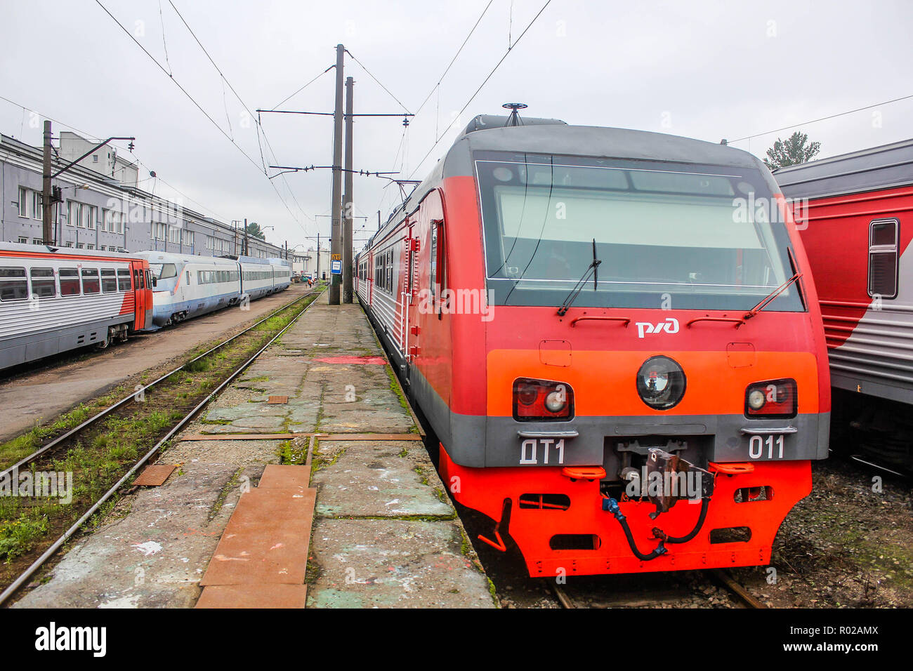Steam and railcar of the museum railway hires stock