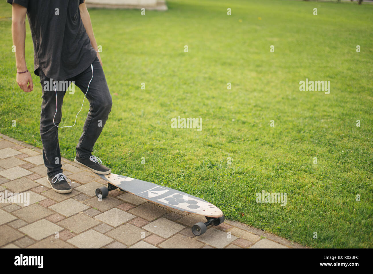 Foot Riding Away Man foot riding longboard hi-res stock photography and images - Alamy