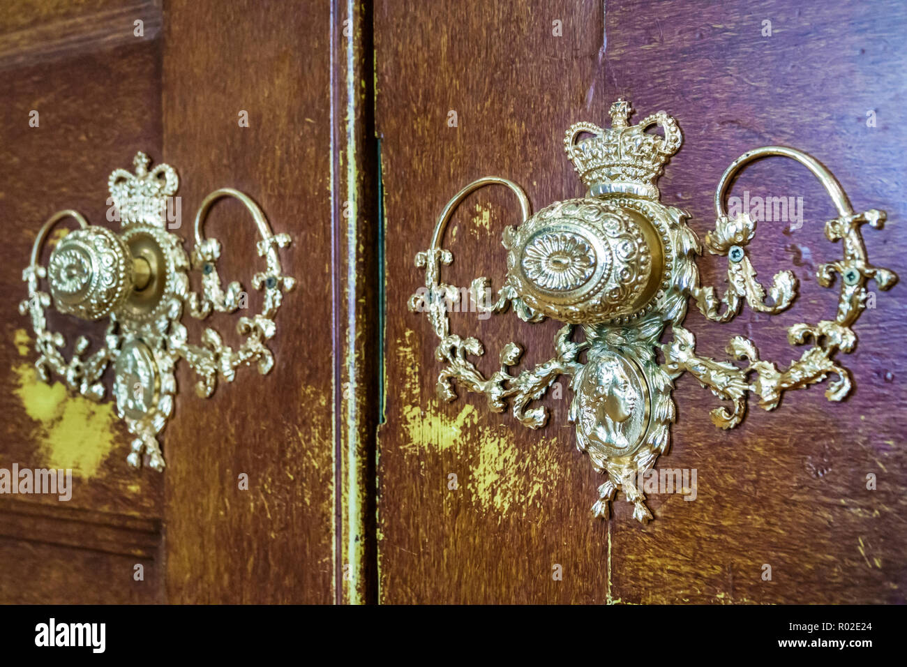 Ornate Gilded Door Handle Knob Stock Photos Ornate Gilded Door