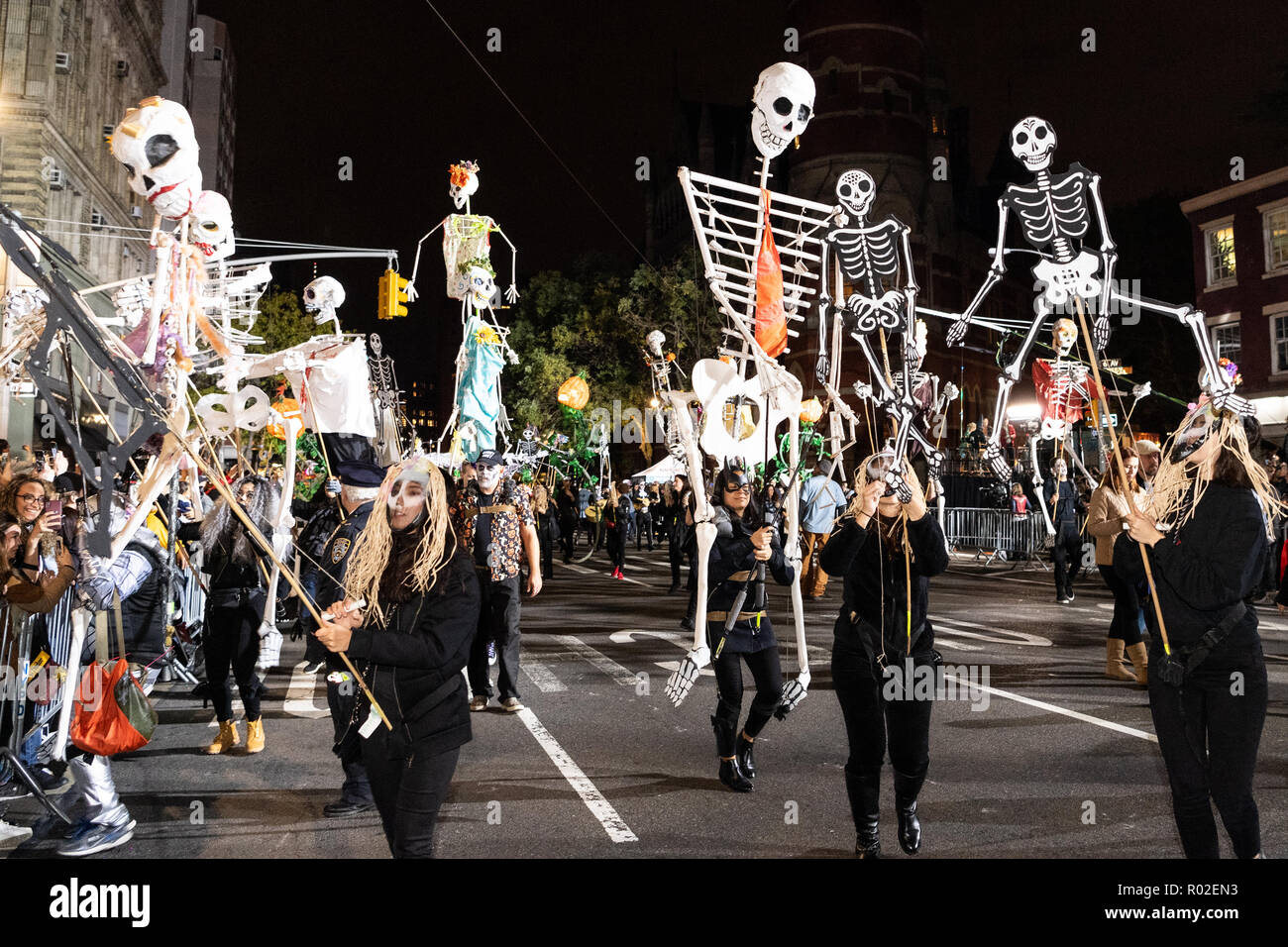 Hundreds of people participated in the 45th Annual Greenwich Village Halloween Parade in New