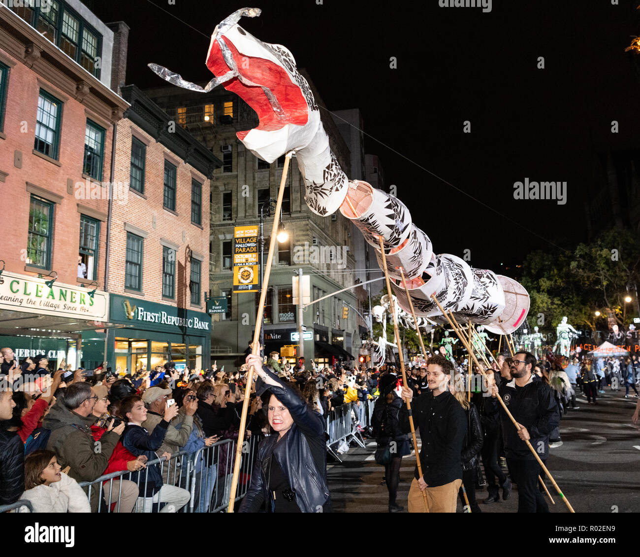 Hundreds of people participated in the 45th Annual Greenwich Village Halloween Parade in New