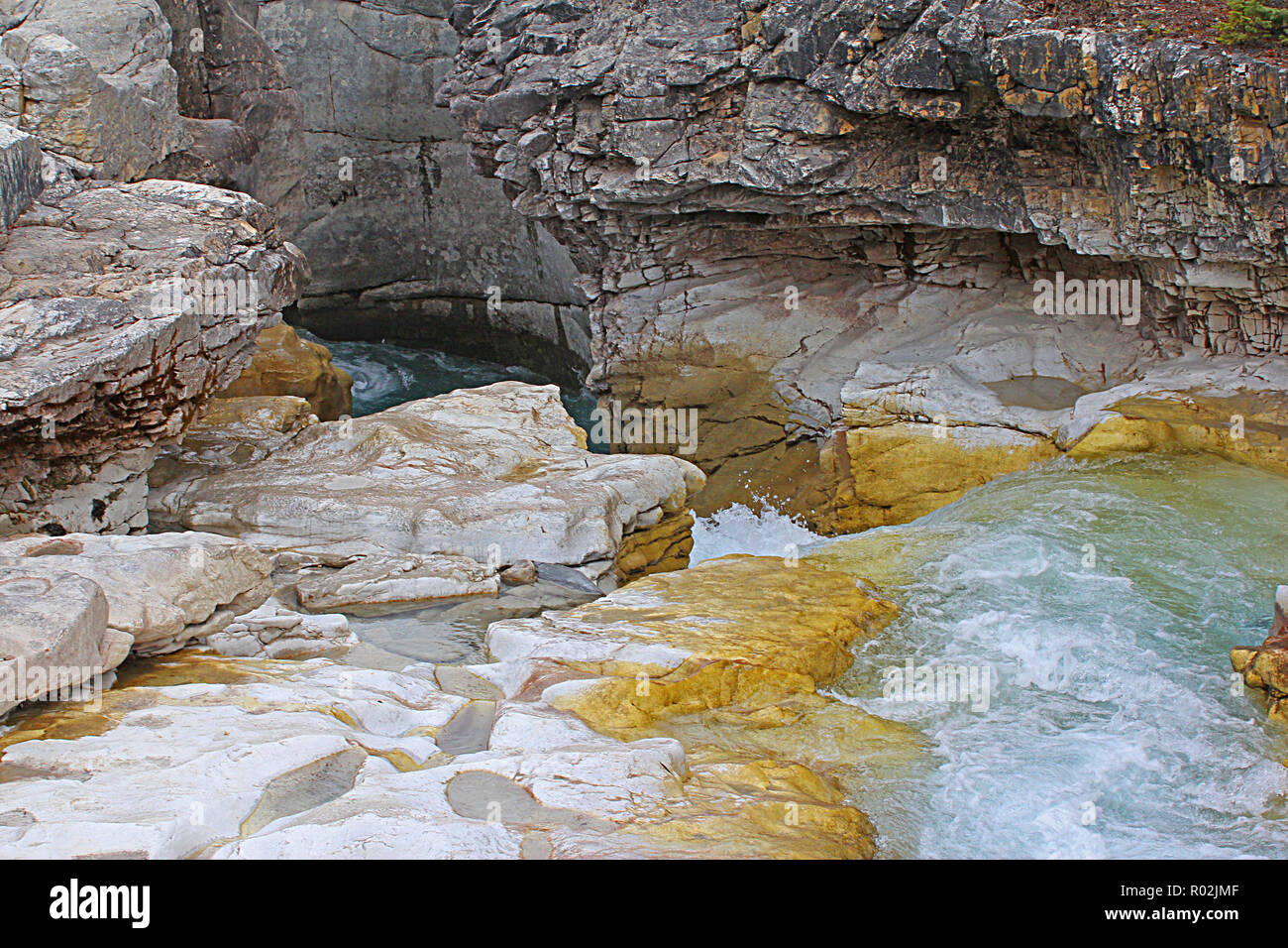 River in Yoho National Park, British Columbia, Canada Stock Photo