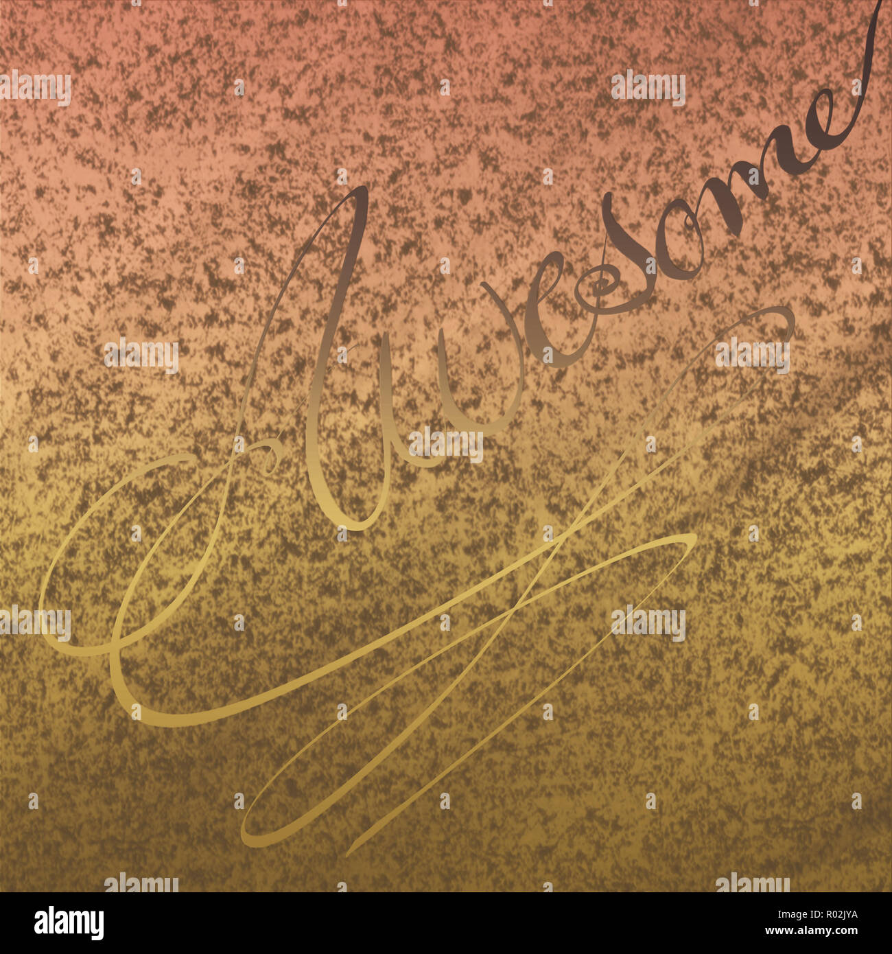 Grunge texture background. dusty material for old looking designs. Embossed calligraphy design with gold texture Stock Photo