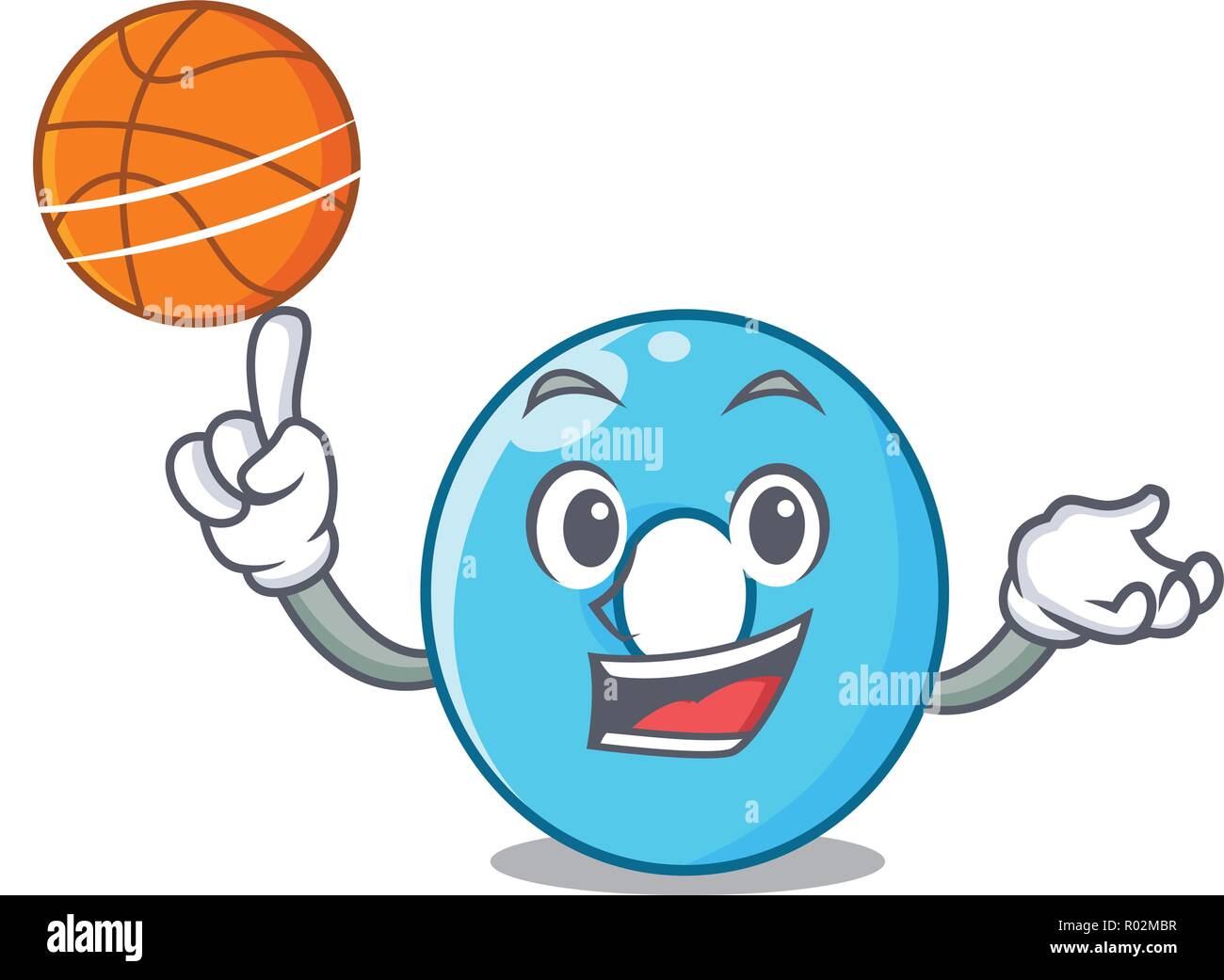 With basketball the number zero on the character Stock Vector Image ...