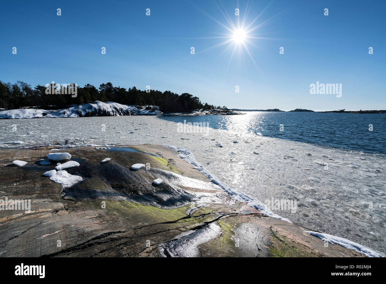 Spring at Porkkalanniemi, Kirkkonummi, Finland Stock Photo