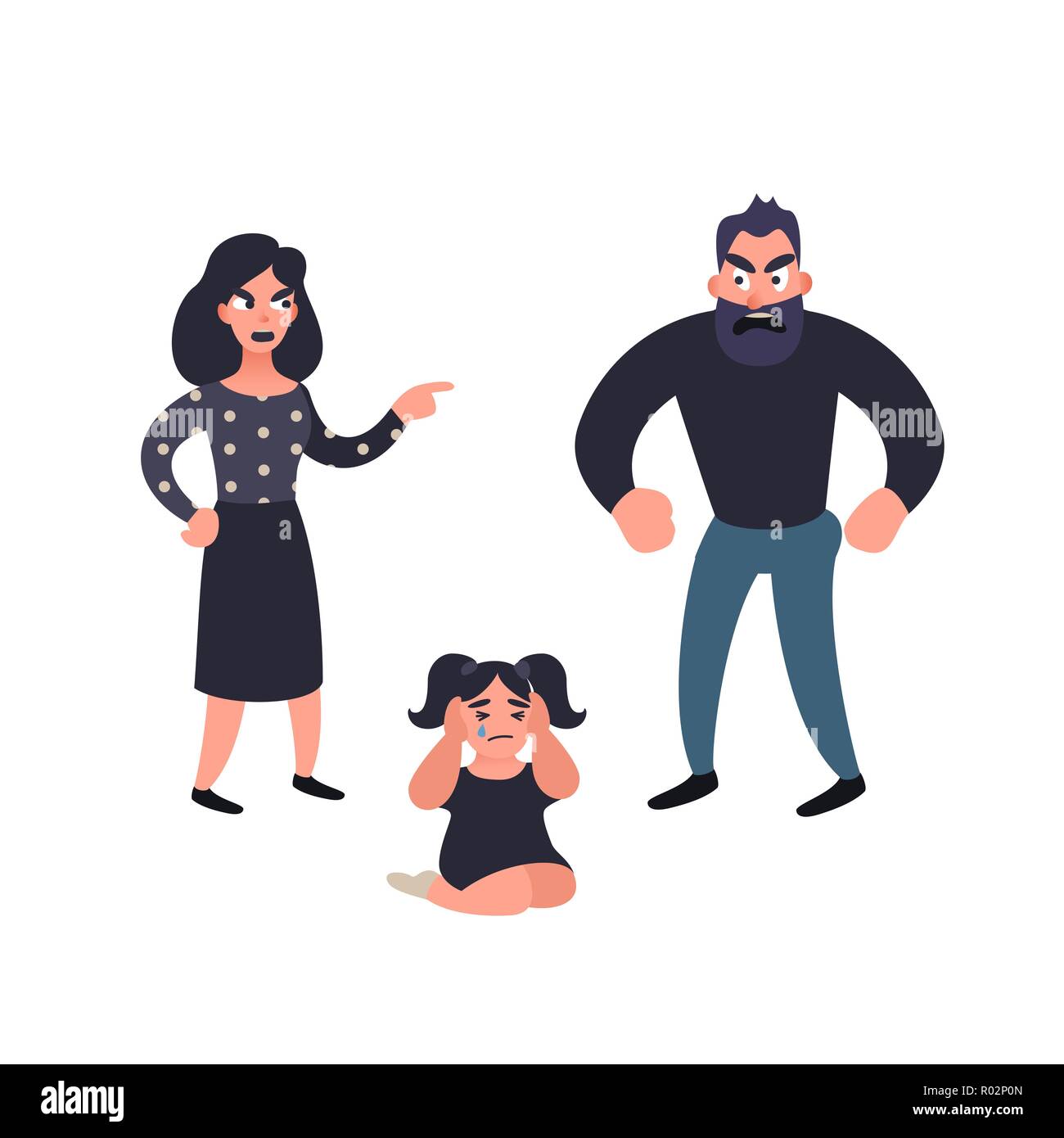 Domestic violence concept Stock Vector Images - Page 3 - Alamy