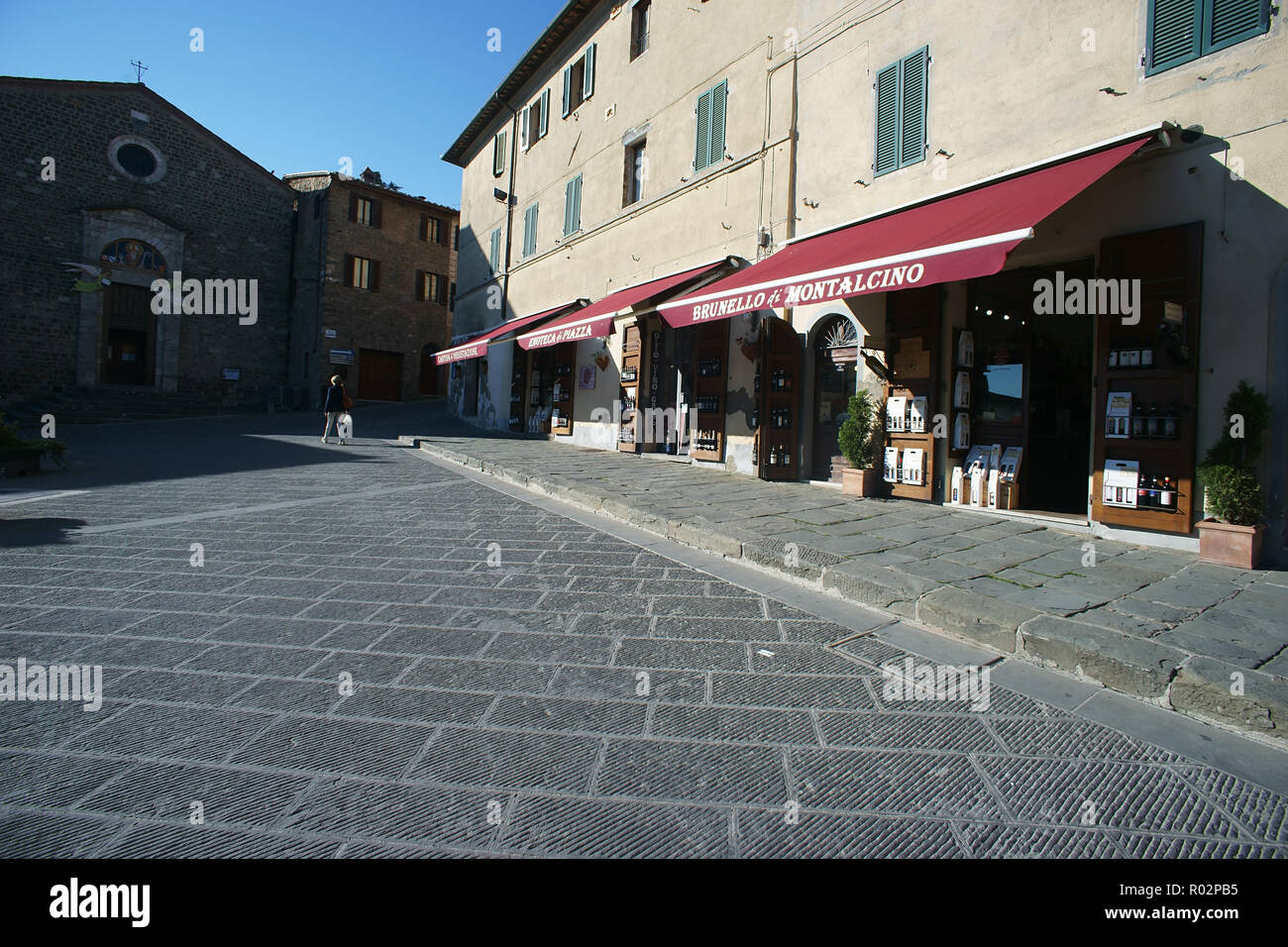 Wine shop in Montalcino, Tuscany, Italy Stock Photo Alamy
