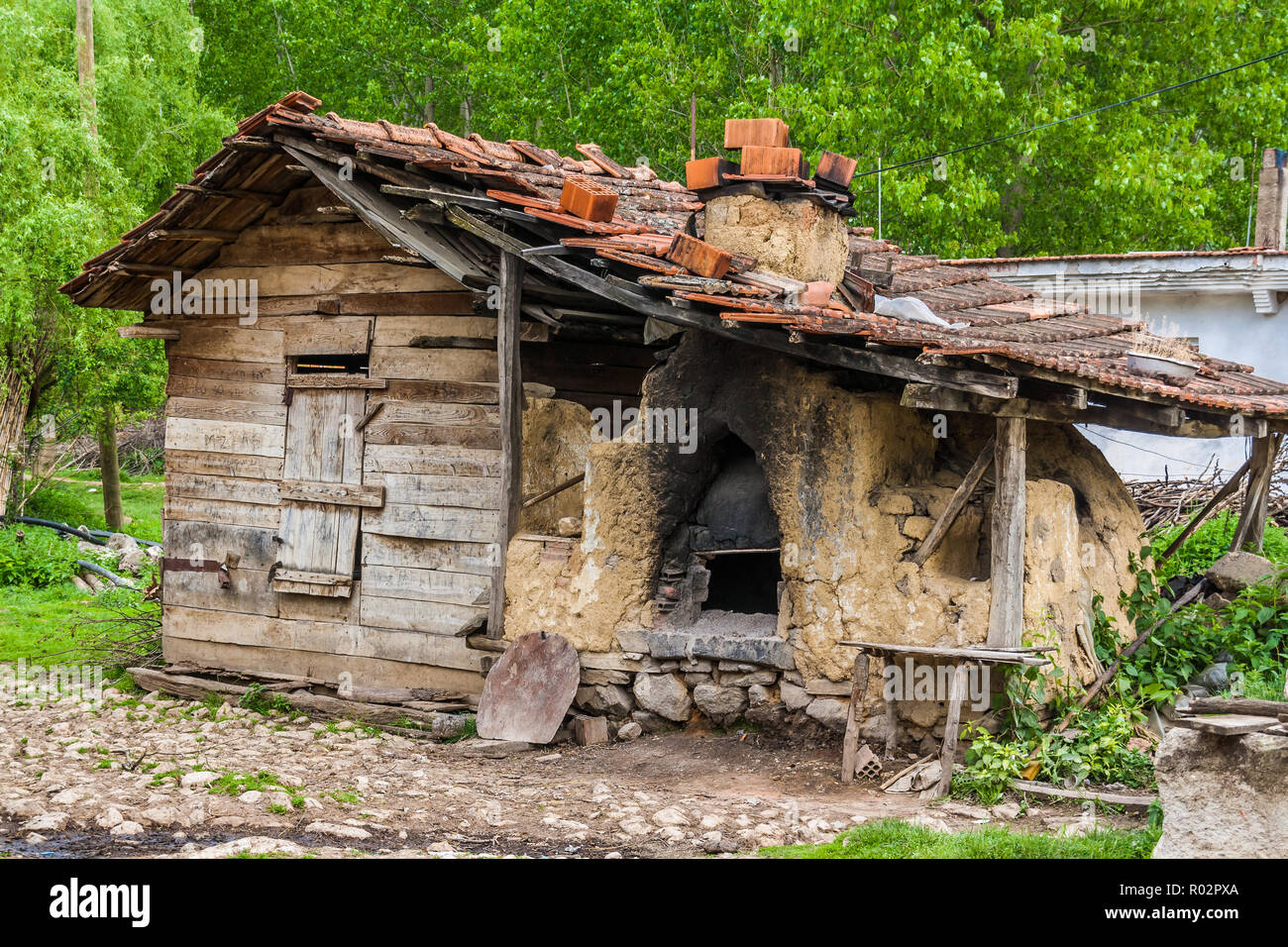 Iznik, Turkey, May 9, 2012: Communal oven for baking bread in the village of Sansarak. Stock Photo