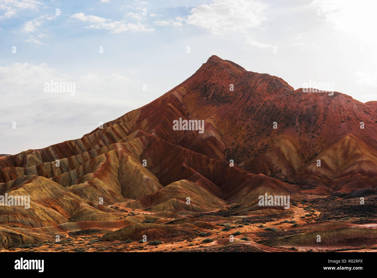 Danxia landform in Zhangye, China. Nature, Beauty Stock Photo