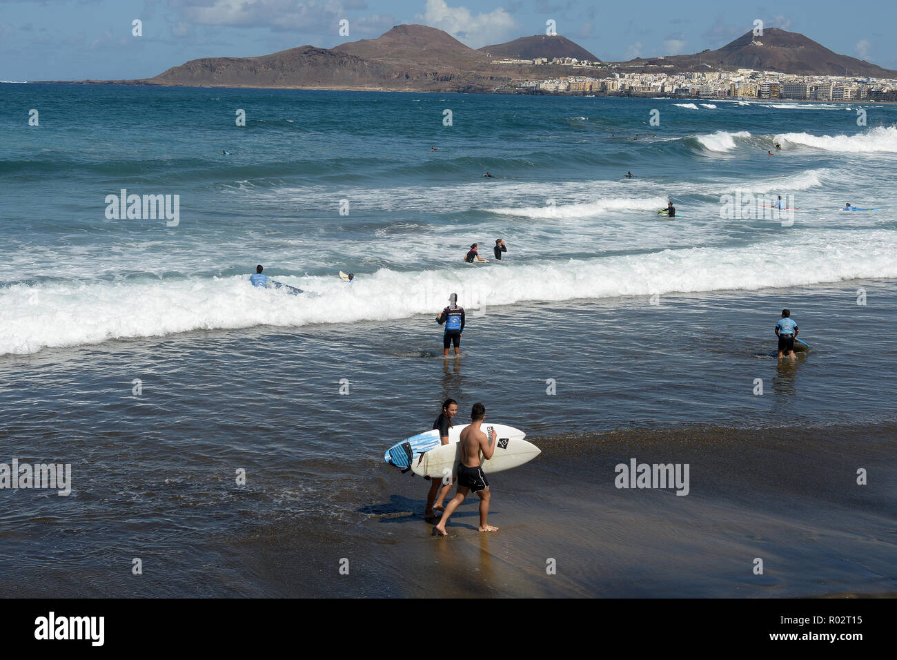 Surf City Gran Canaria Stock Photo