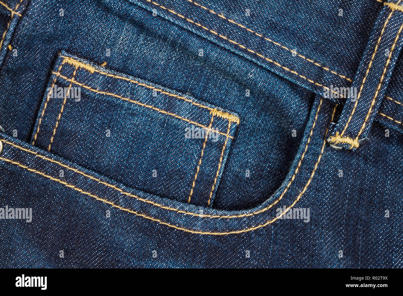 Blue jeans pocket texture background,closeup Stock Photo - Alamy