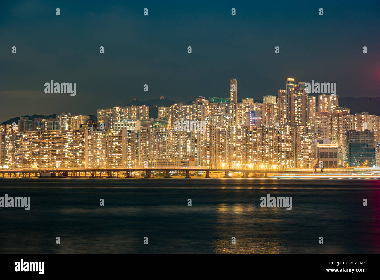 Hong Kong night view Stock Photo - Alamy