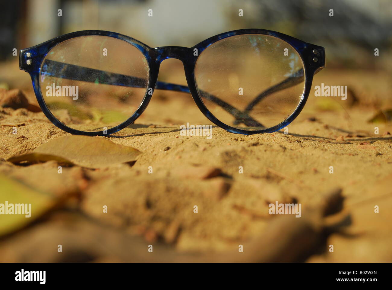 Don't borrow someone else's spectacles to view yourself with. Stock Photo