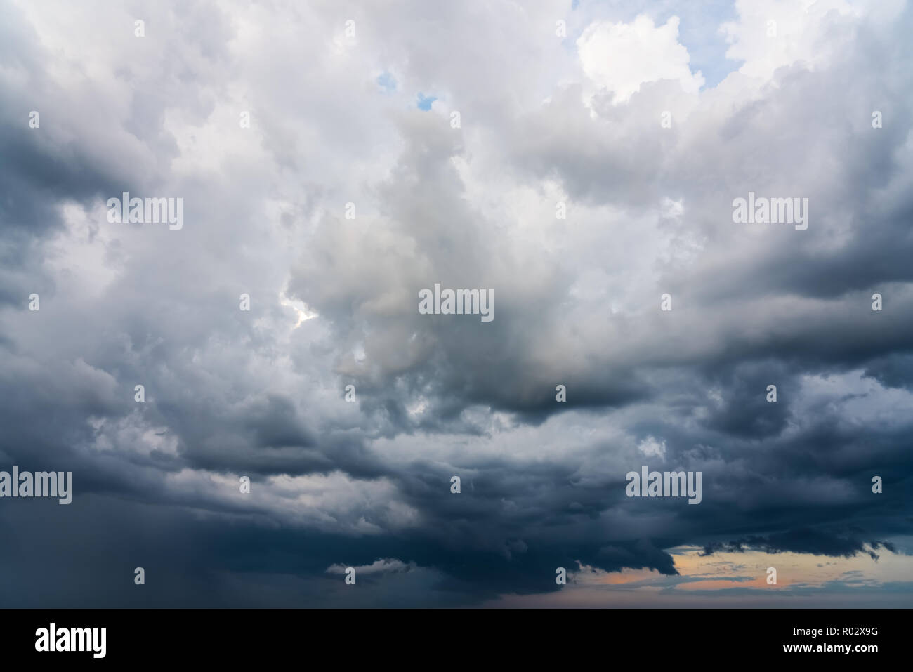 Rain Storm Clouds Gathering On Sky Stock Photo