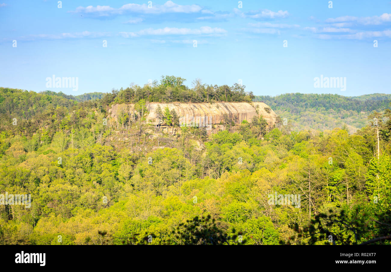 Overlook of Ravens Rock at Red River Gorge in Kentucky Stock Photo