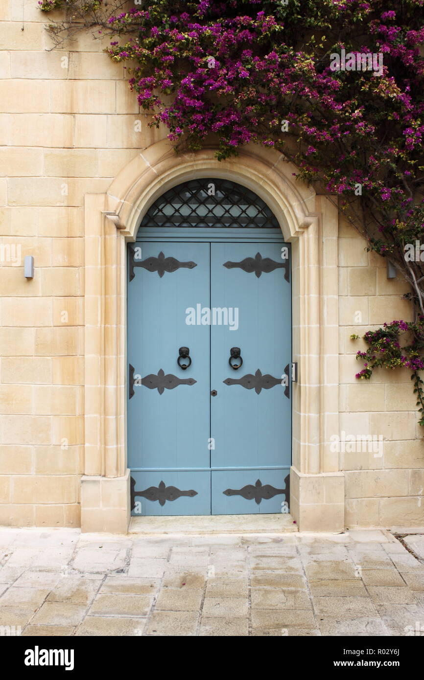 Medieval front door in Malta Stock Photo Alamy